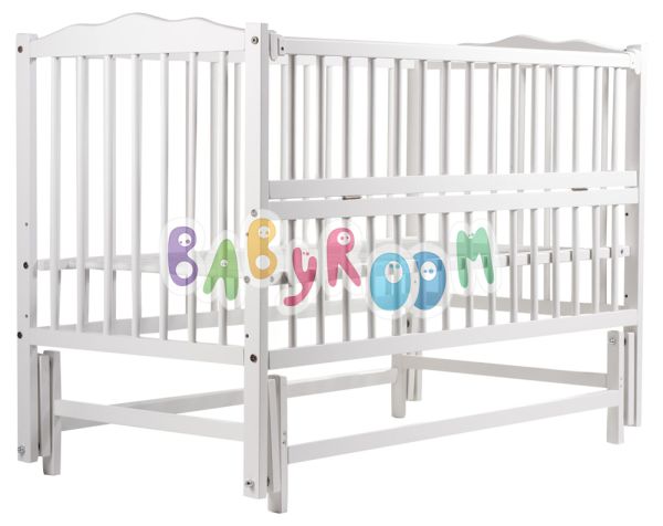 Кровать Babyroom Радуга маятник, откидной бок DVMO-2  бук белый Кровать Babyroom Радуга маятник, откидной бок DVMO-2  бук белый