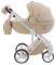 Коляска 2 в 1 Adamex Luciano кожа 100% 11S-B светло-капучино кожа