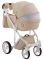 Коляска 2 в 1 Adamex Luciano кожа 100% 11S-B светло-капучино кожа