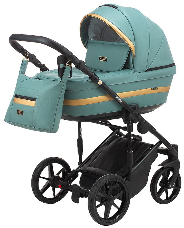 Коляска 2 в 1 Adamex Rimini ECO кожа 100% RI-233