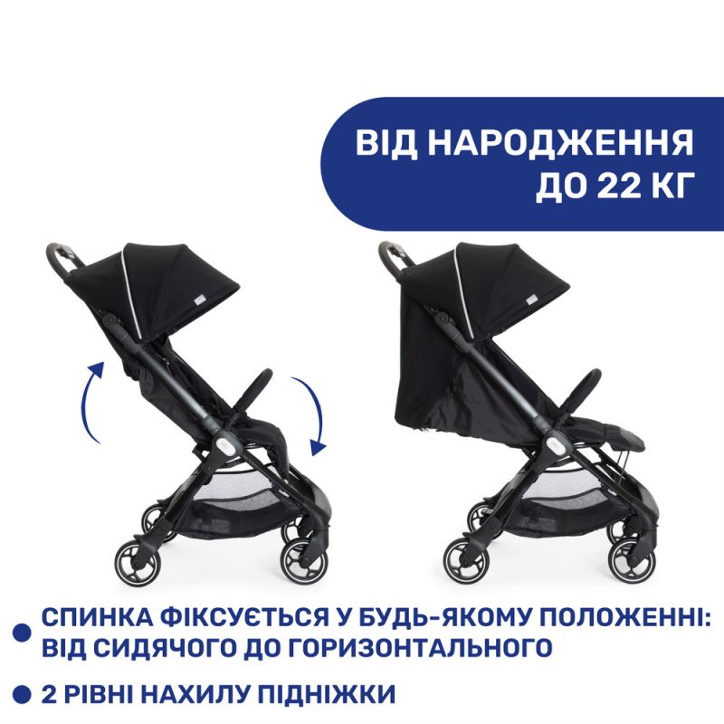Прогулочная коляска Chicco WE Black