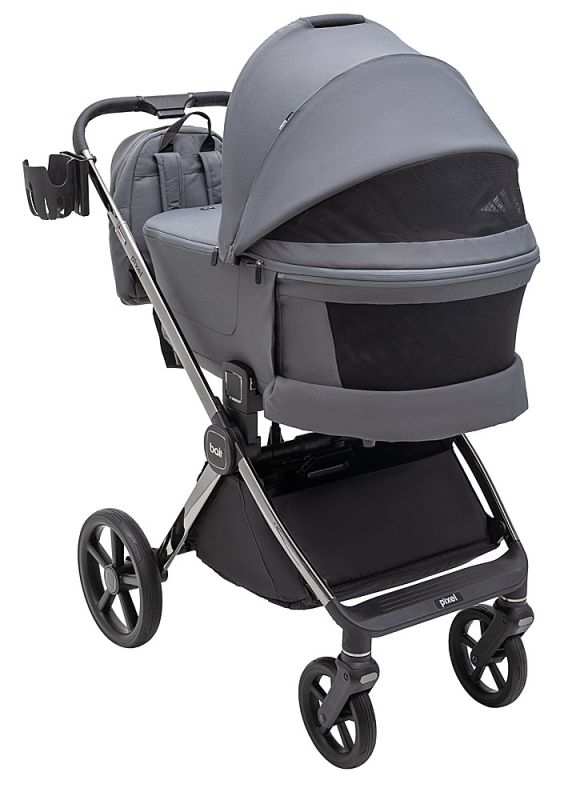 Коляска 2 в 1 Bair Pixel Chrome PC-02 graphite grey