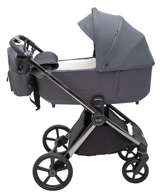 Коляска 2 в 1 Bair Pixel Chrome PC-02 graphite grey