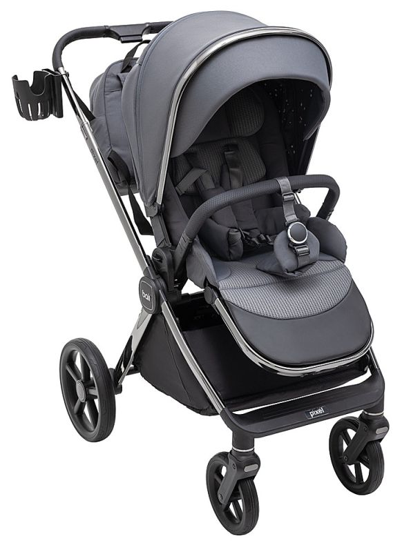 Коляска 2 в 1 Bair Pixel Chrome PC-02 graphite grey