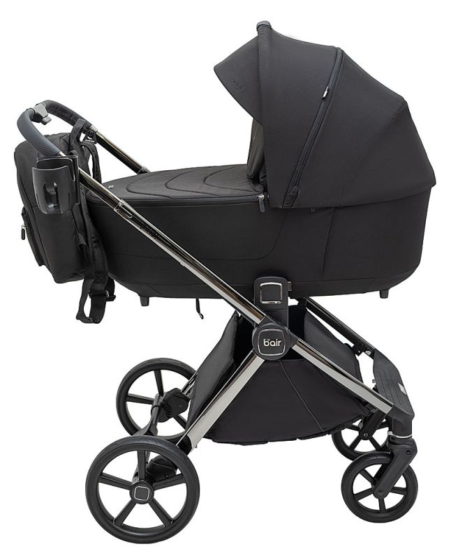 Коляска 2 в 1 Bair Pixel Chrome PC-01 black rock