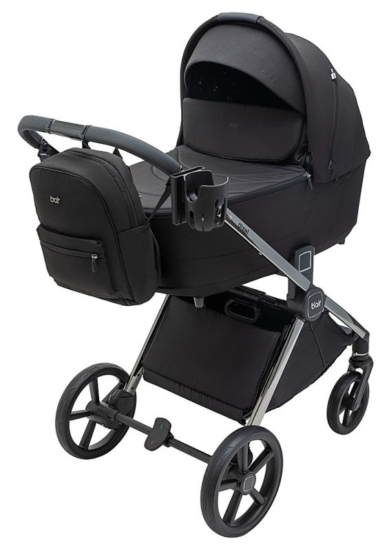 Коляска 2 в 1 Bair Pixel Chrome PC-01 black rock