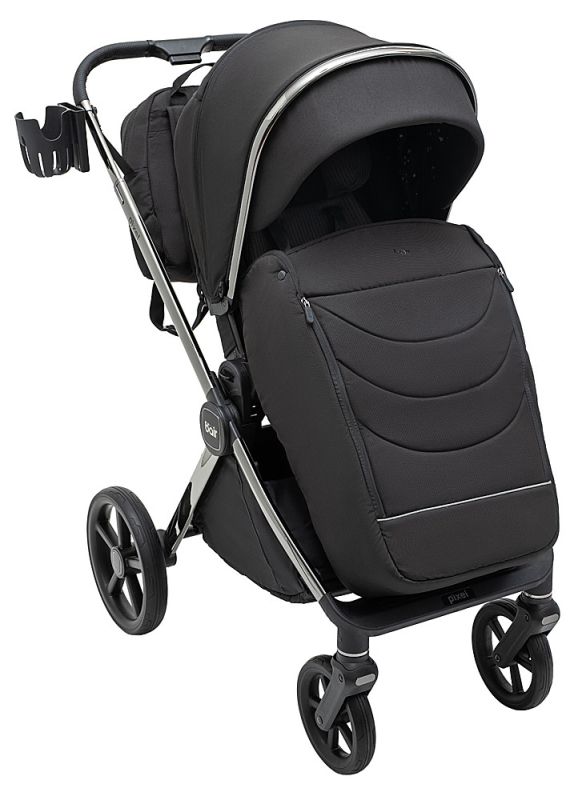 Коляска 2 в 1 Bair Pixel Chrome PC-01 black rock