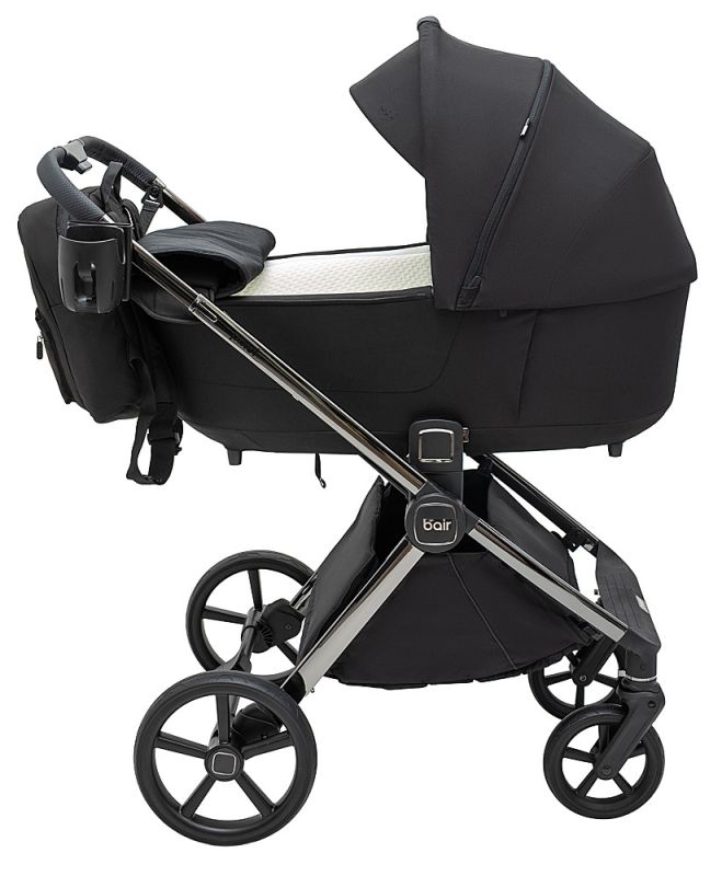 Коляска 2 в 1 Bair Pixel Chrome PC-01 black rock