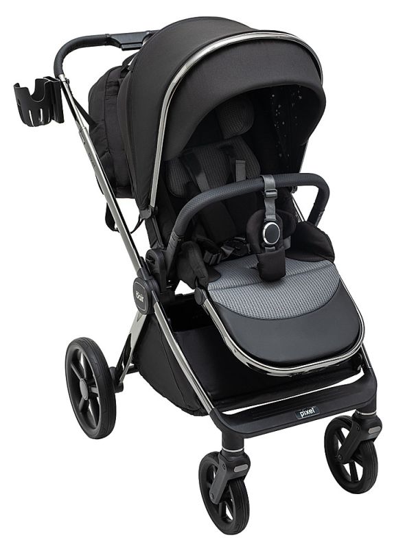 Коляска 2 в 1 Bair Pixel Chrome PC-01 black rock