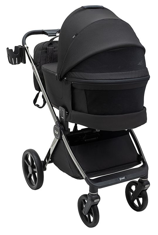 Коляска 2 в 1 Bair Pixel Chrome PC-01 black rock