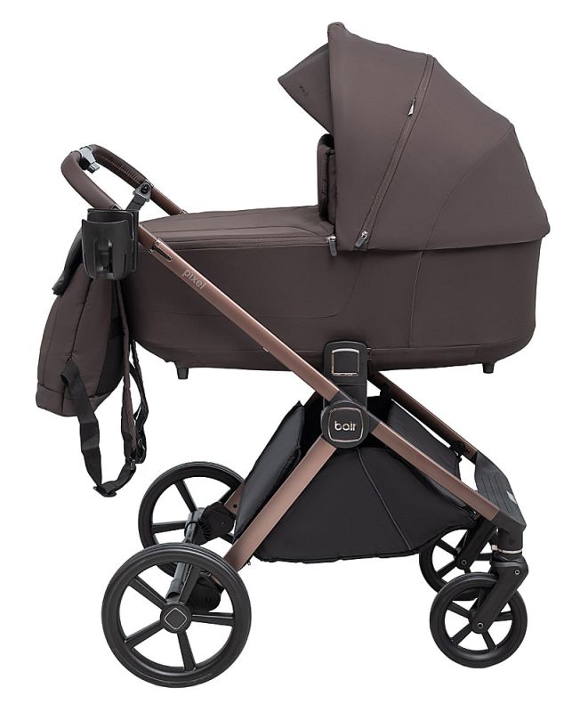 Коляска 2 в 1 Bair Pixel Chrome Eco PC-06 velvet chocolate