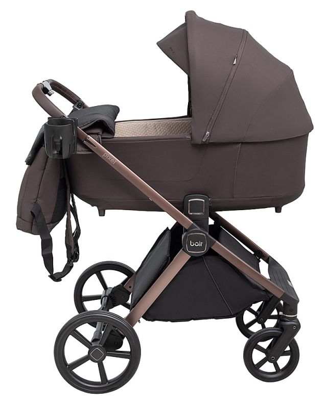 Коляска 2 в 1 Bair Pixel Chrome Eco PC-06 velvet chocolate