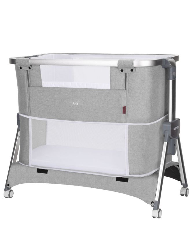 Приставная кроватка-манеж CARRELLO Aria CRL-16401 Silver Grey