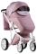 Коляска 2 в 1 Adamex Luciano jeans Q220 розовый (лён) - светло-розовый (узор)