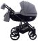 Коляска 2 в 1 Adamex Hybryd Plus BR281 черный кожа (мрамор) - серый