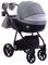Коляска 2 в 1 Adamex Hybryd Plus BR281 черный кожа (мрамор) - серый