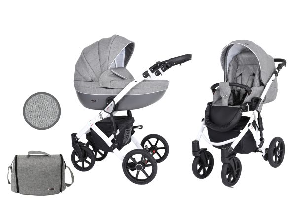 Коляска универсальная 2 в 1 Kunert Mila 08 Jeans Grafit