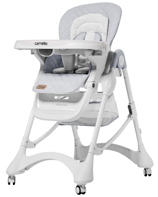 Стульчик для кормления CARRELLO Caramel CRL-9501/3 Cloud Grey Стульчик для кормления CARRELLO Caramel CRL-9501/3 Cloud Grey