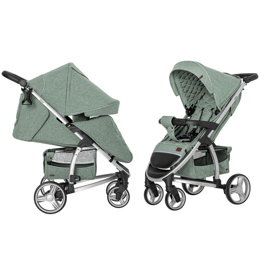 Коляска прогулочная CARRELLO Vista CRL-8505 Olive Green в льне +дождевик L