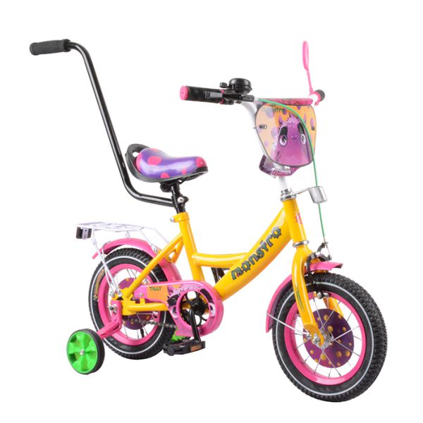 Велосипед TILLY Monstro 12" yellow + pink Велосипед TILLY Monstro 12" yellow + pink