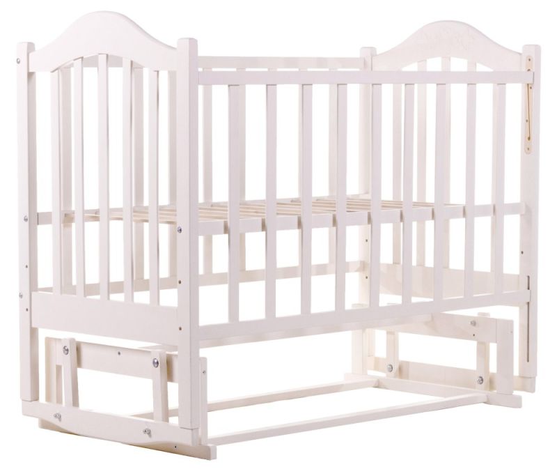 Кровать Babyroom Дина D201 маятник  белая