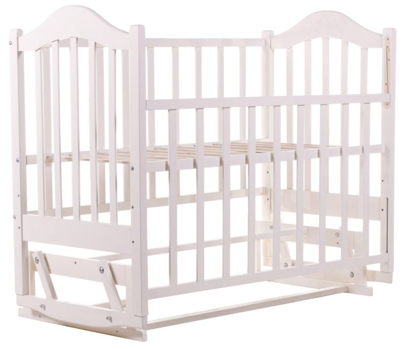 Кровать Babyroom Дина D201 маятник  белая