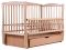 Кровать Babyroom Елит резьба маятник, ящик, откидной бок DER-7  бук светлый (натуральный)