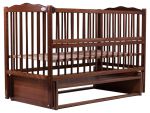 Ліжко Babyroom Веселка маятник, відкидний бік DVMO-2 бук горіх