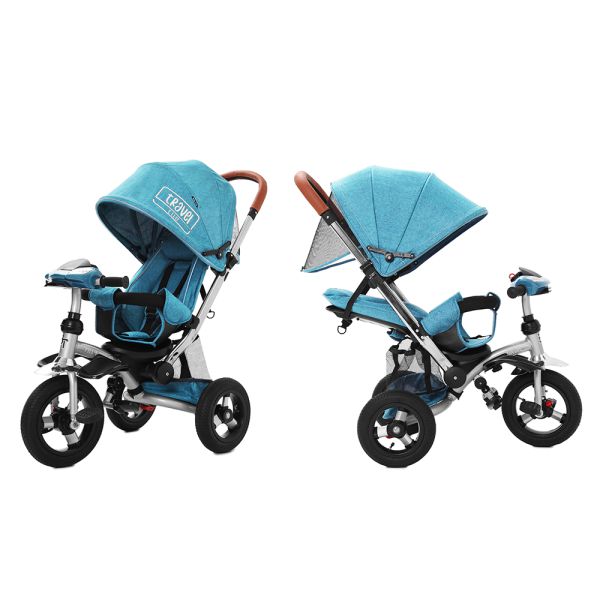 Велосипед триколісний TILLY TRAVEL T-387 Бірюзовий льон/1/ Велосипед триколісний TILLY TRAVEL T-387 Бірюзовий льон/1/