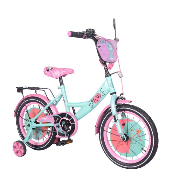 Велосипед TILLY Meow 16" T-216218/1 azure+pink /1/ Велосипед TILLY Meow 16" T-216218/1 azure+pink /1/