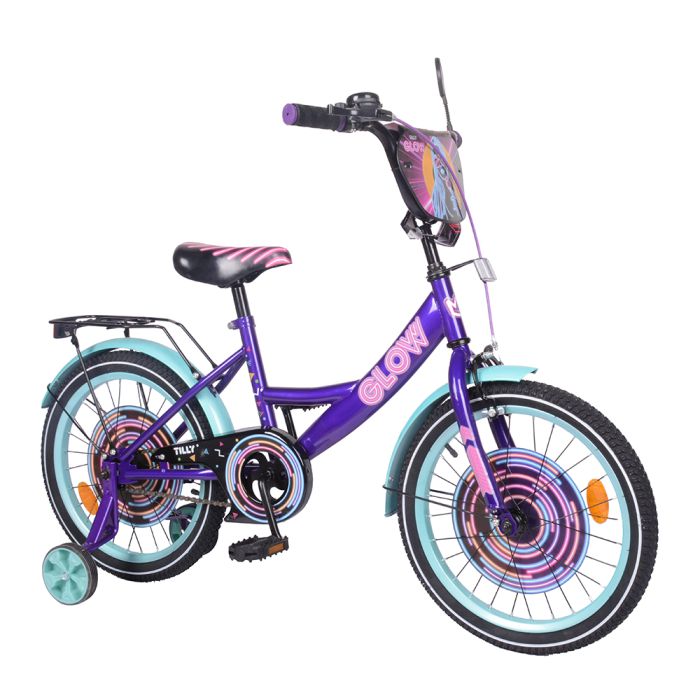 Велосипед TILLY Glow 18" T-218213/1 purple+azure /1/