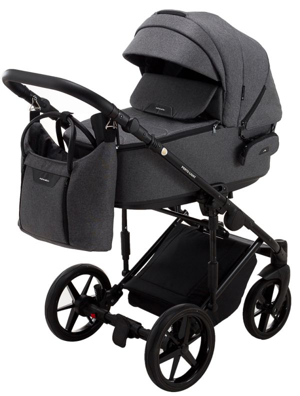 Коляска 2 в 1 Adamex Porto Light Tip TK-57 графит Коляска 2 в 1 Adamex Porto Light Tip TK-57 графит