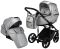 Коляска 2 в 1 Adamex Amelia кожа 100% SM13 серебро перламутр