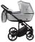 Коляска 2 в 1 Adamex Amelia кожа 100% SM13 серебро перламутр
