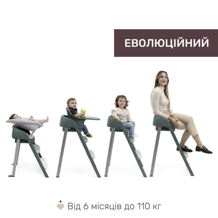 Стульчик для кормления Chicco Crescendo Up 3 в 1 Imperial Green Re-Lux