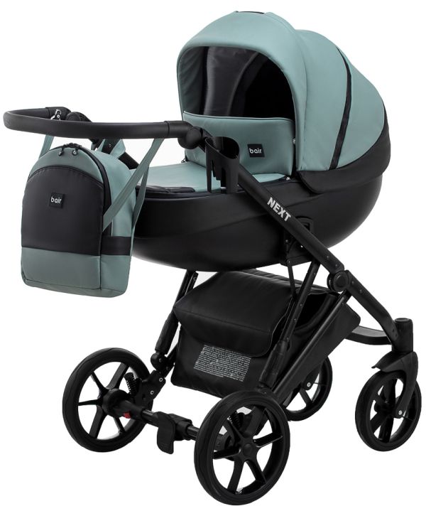 Коляска 2 в 1 Bair Next шкіра 100% 21 нефрит