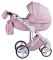 Коляска 2 в 1 Adamex Luciano шкіра 100% Q110 рожевий (пудра)