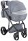 Коляска 2 в 1 Adamex Luciano кожа 100% Q121 серый перламутр