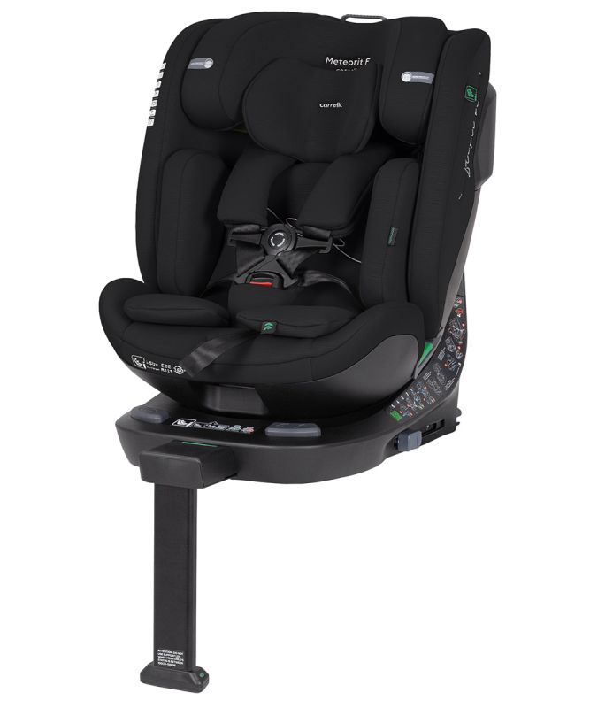 Автокресло CARRELLO Meteorit Fusion CRL-15101 Midnight Black i-Size 40-150см ISOFIX, поворот, опорная стойка