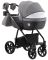 Коляска 2 в 1 Adamex Hybryd Plus BR240 графит - черная кожа (выдавленная точка)