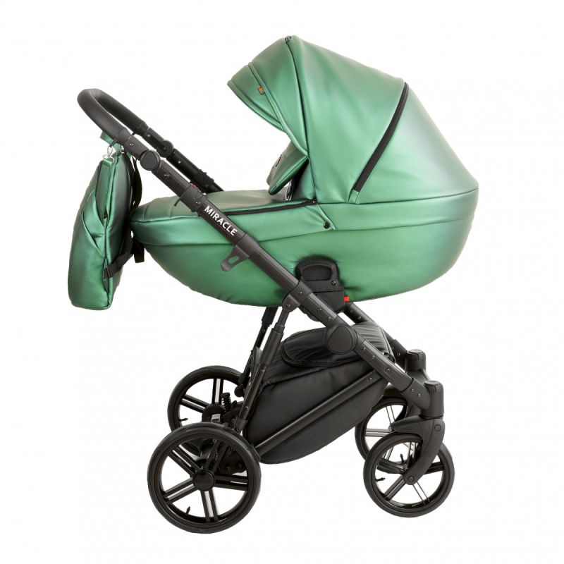 Коляска 2 в 1 Broco Miracle Black (green, зелений)