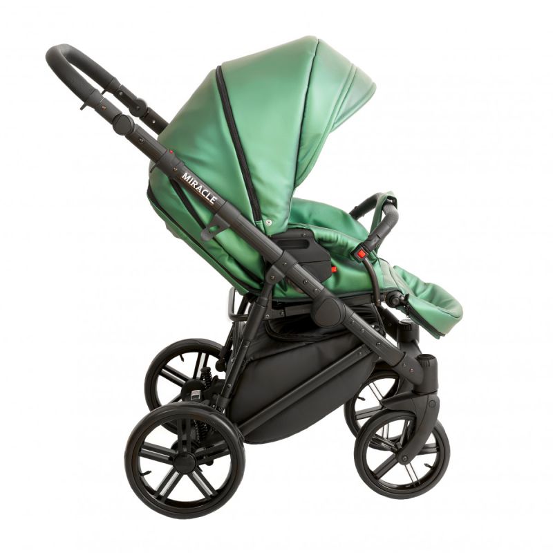 Коляска 2 в 1 Broco Miracle Black (green, зелений)