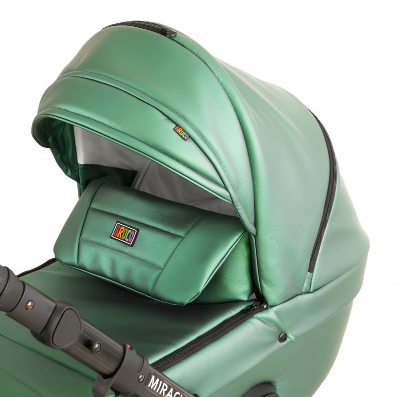 Коляска 2 в 1 Broco Miracle Black (green, зелений)