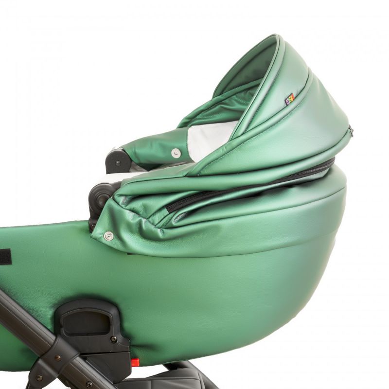 Коляска 2 в 1 Broco Miracle Black (green, зелений)