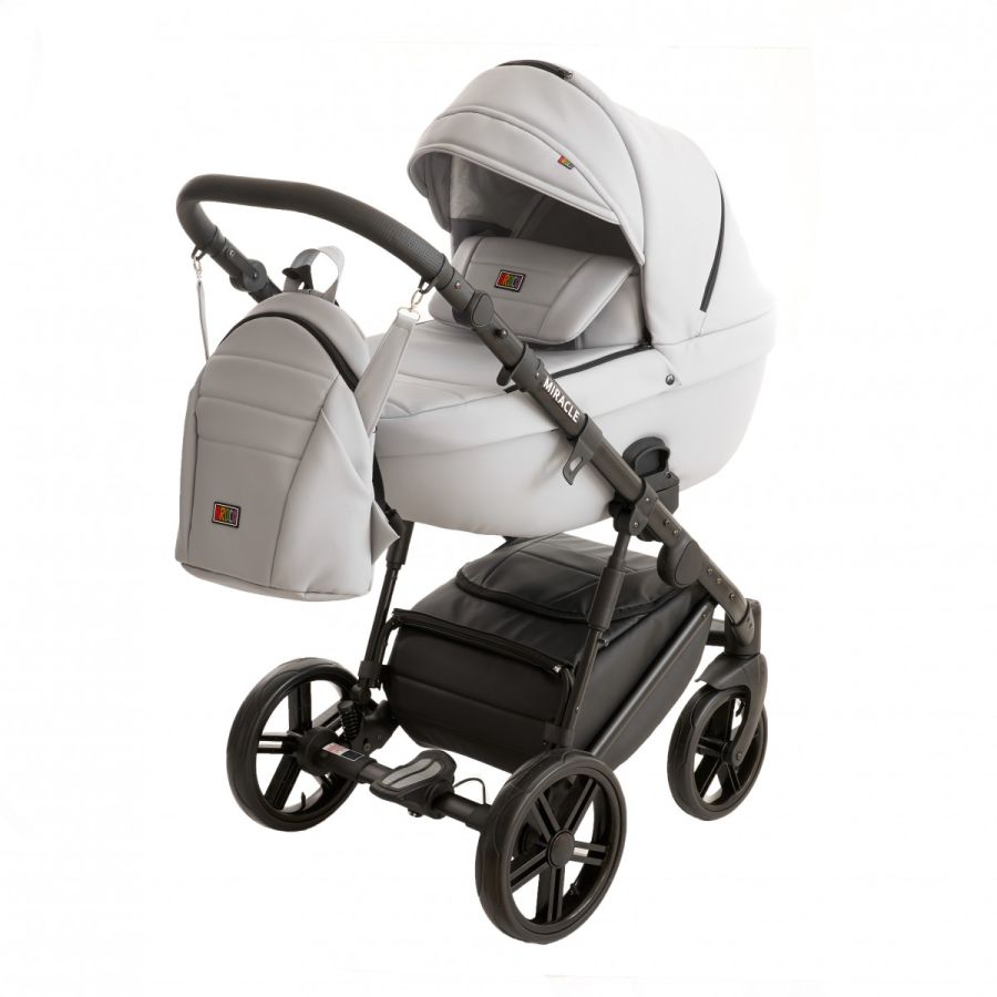 Коляска 2 в 1 Broco Miracle Black (grey, серый)