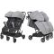 Коляска прогулочная для двойни CARRELLO Presto Duo CRL-5506 Pitch Grey +дождевик