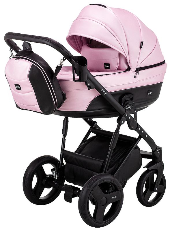 Коляска 2 в 1 Bair Play Plus BPL-107 рожевий (перламутр) - чорний