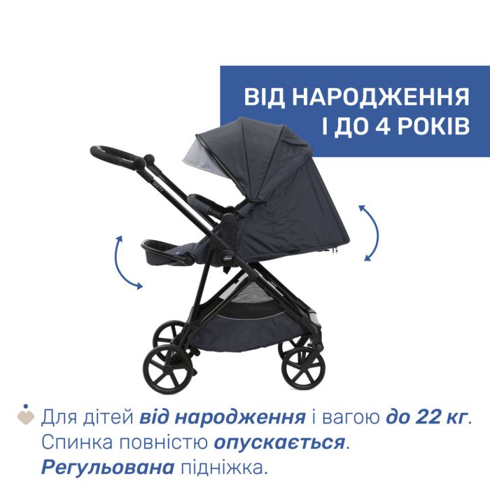 Коляска 2 в 1 Chicco Seety Boston Grey