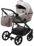 Коляска 2 в 1 Bair Kiwi кожа 100% BK-14/13 беж - капучино