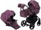 Коляска 2 в 1 Adamex Barcelona кожа 100% Y233 фиолетовый (перламутр)